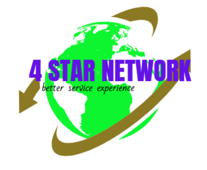 4 star network & communication-logo
